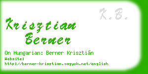 krisztian berner business card