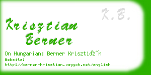 krisztian berner business card